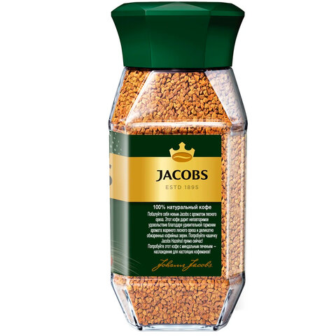 Кофе растворимый JACOBS «Hazelnut» с ароматом лесного ореха, сублимированный, 95 г, стеклянная банка