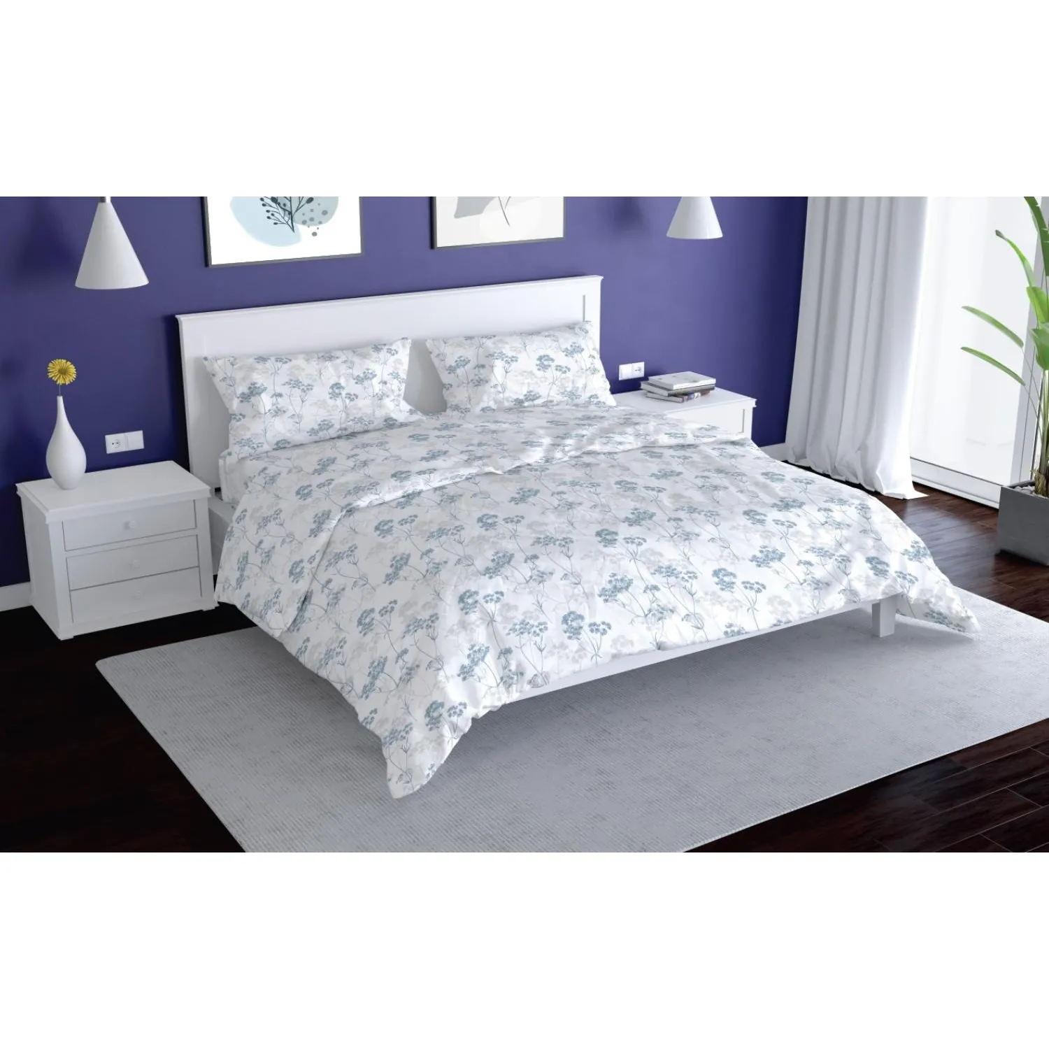 превью Постельное белье 2сп, Ise набивн. поплин 105г/м2 (нав.70×70-2шт),40254