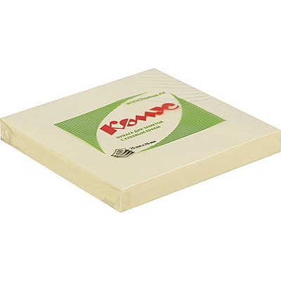 Стикеры Z-сложения КОМУС с клеев. краем Z-блок 76×76 желтый 100л