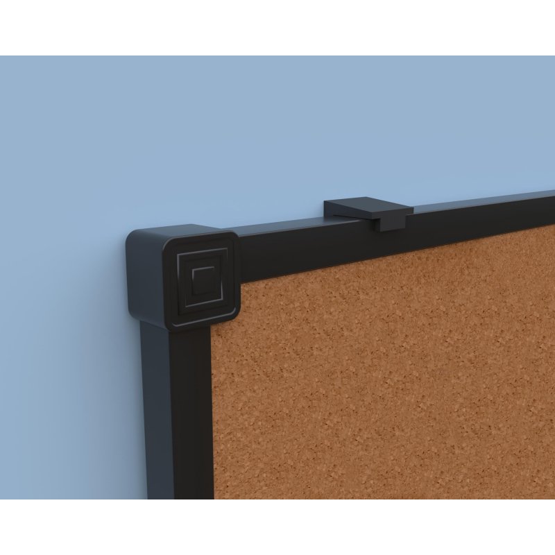 Доска пробковая 90×120 см Attache BlackFrame алюминиевая рама