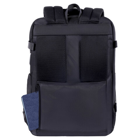 Рюкзак BRAUBERG FUNCTIONAL с отделением для ноутбука, 2 отделения, USB-порт, Solid, 46×31х15 см