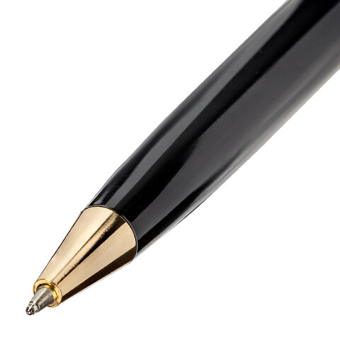 Ручка подарочная шариковая BRAUBERG Sonata, СИНЯЯ, корпус золотистый с черным, линия письма 0.5 мм