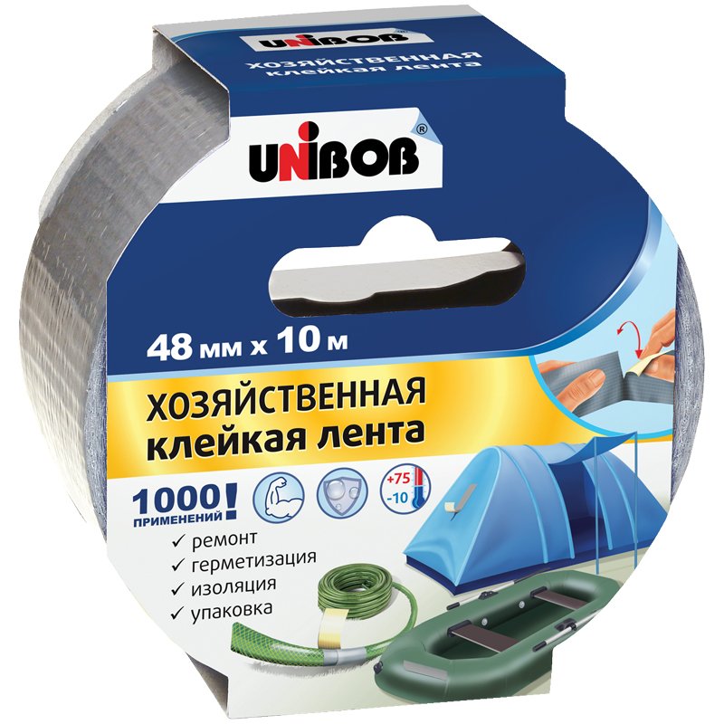 Клейкая лента Unibob 48 мм х 10 м (хозяйственная)