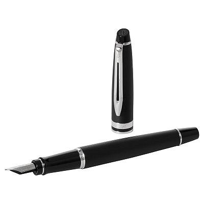 Ручка перьевая Waterman «Expert Matt Black CT» синяя, 1.0мм, подарочная упаковка