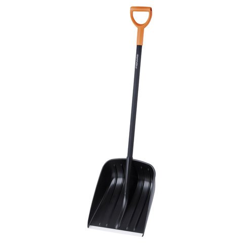 Лопата для уборки снега Fiskars Solid пластиковая 35.5 см с черенком