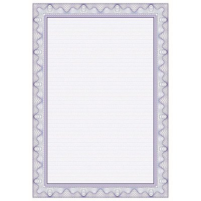 Сертификат-бумага А4 Attache фиолетовая с водяными знаками 100 г/кв. м (50 листов в упаковке)