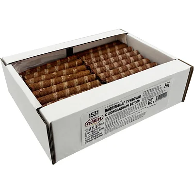 Вафельные трубочки Семейка ОЗБИ c шоколадным вкусом, 500г