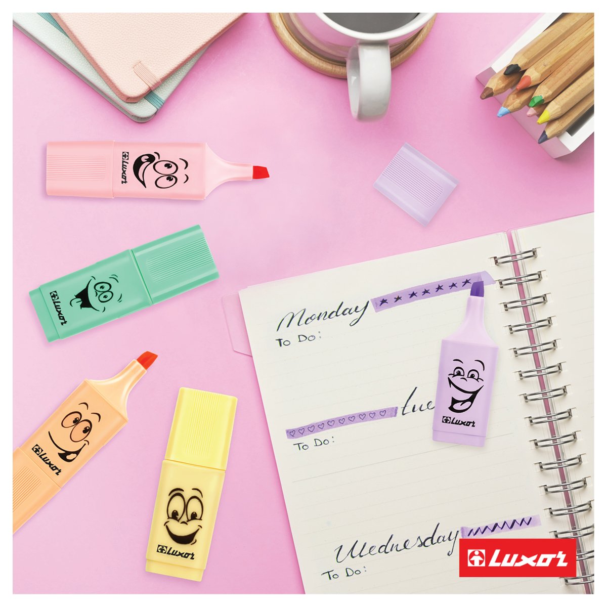 Текстовыделители Luxor «Eyeliter Pastel» пастельный фиолетовый, 1-4.5мм