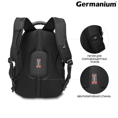Рюкзак B-PACK «S-01» (БИ-ПАК) универсальный, с отделением для ноутбука, влагостойкий, черный, 47×32×20 см