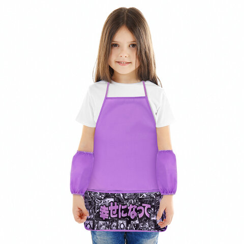 Накидка фартук с нарукавниками для труда BRAUBERG, 3 кармана, 46×54 см, «Anime movie»