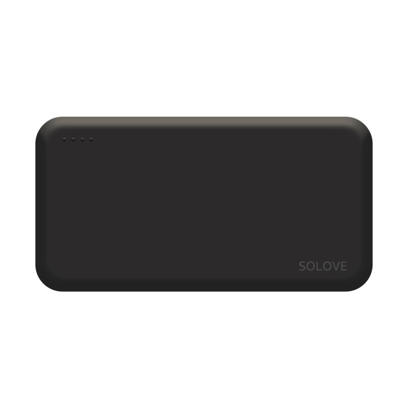 превью Внешний аккумулятор SOLOVE (Mi) W7 10000mAh Dual, встр.2каб USB, черный