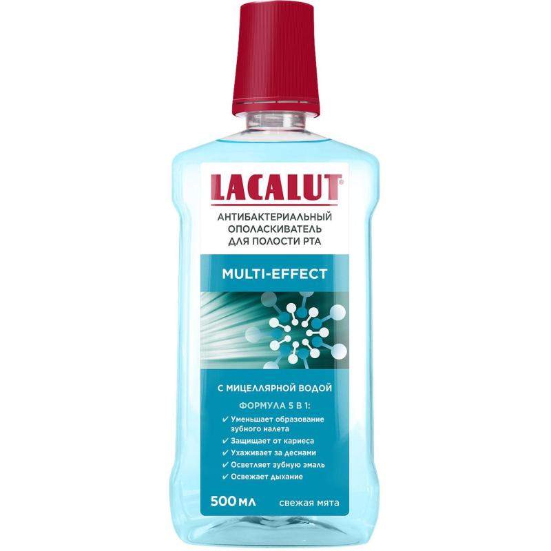 превью Ополаскиватель для полости рта Lacalut multi-effect антибак 500 мл