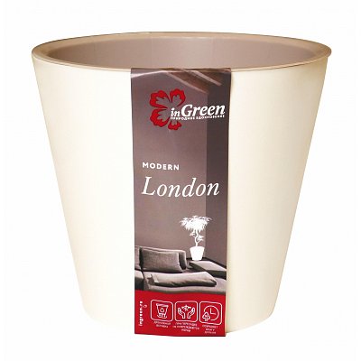 Горшок для цветов InGreen London сливочный 1.6 л