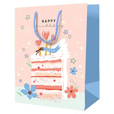 Пакет подарочный 18×23×10см ArtSpace «Happy birthday», ламинированный