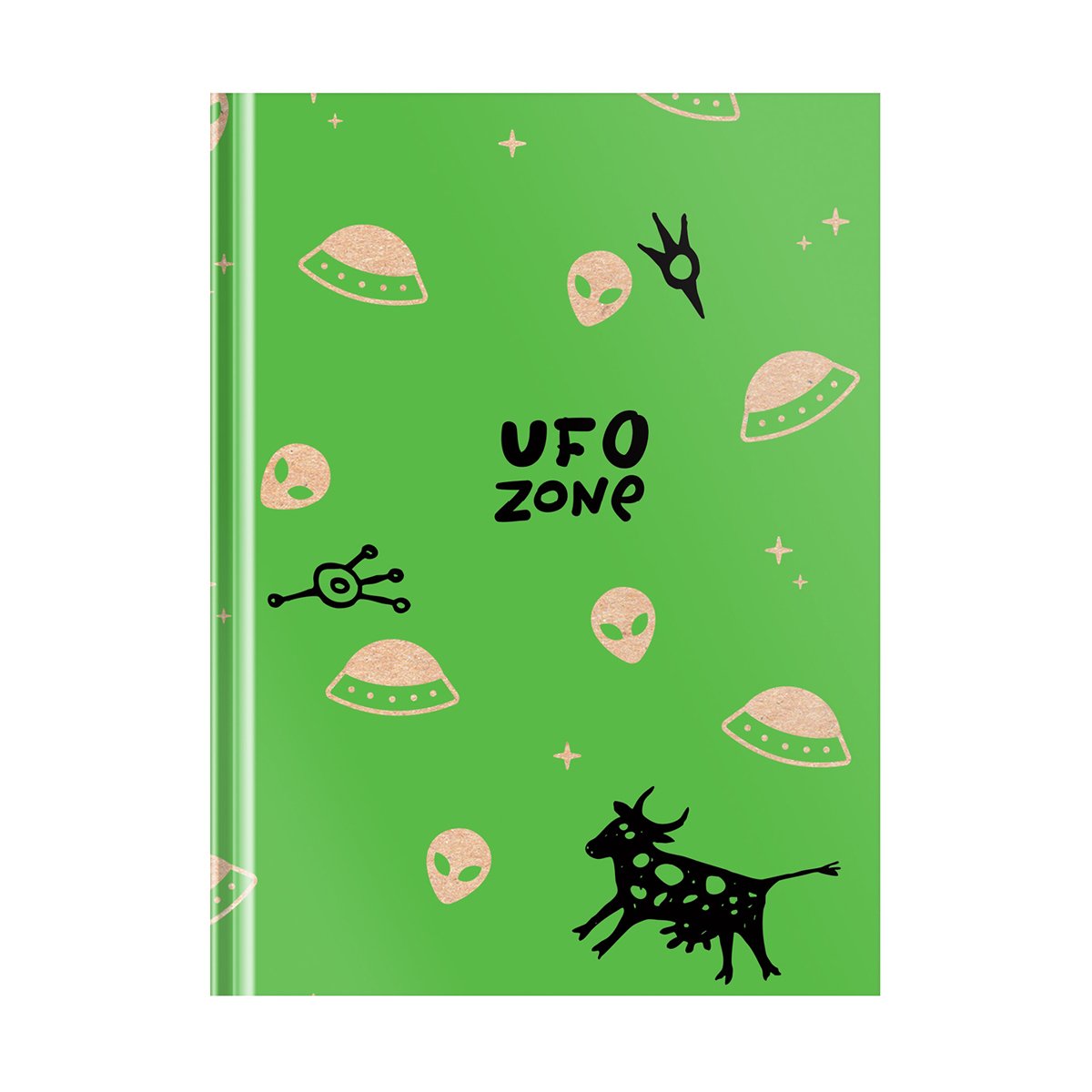 Бизнес-блокнот А6, 80л., BG «UFO zone», матовая ламинация