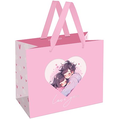 Пакет подарочный 23×18×10см MESHU «Cute couple», матовая ламинация