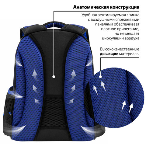 Ранец ЮНЛАНДИЯ LIGHT, 2 отделения, «Speedy car», 38×29х16 см