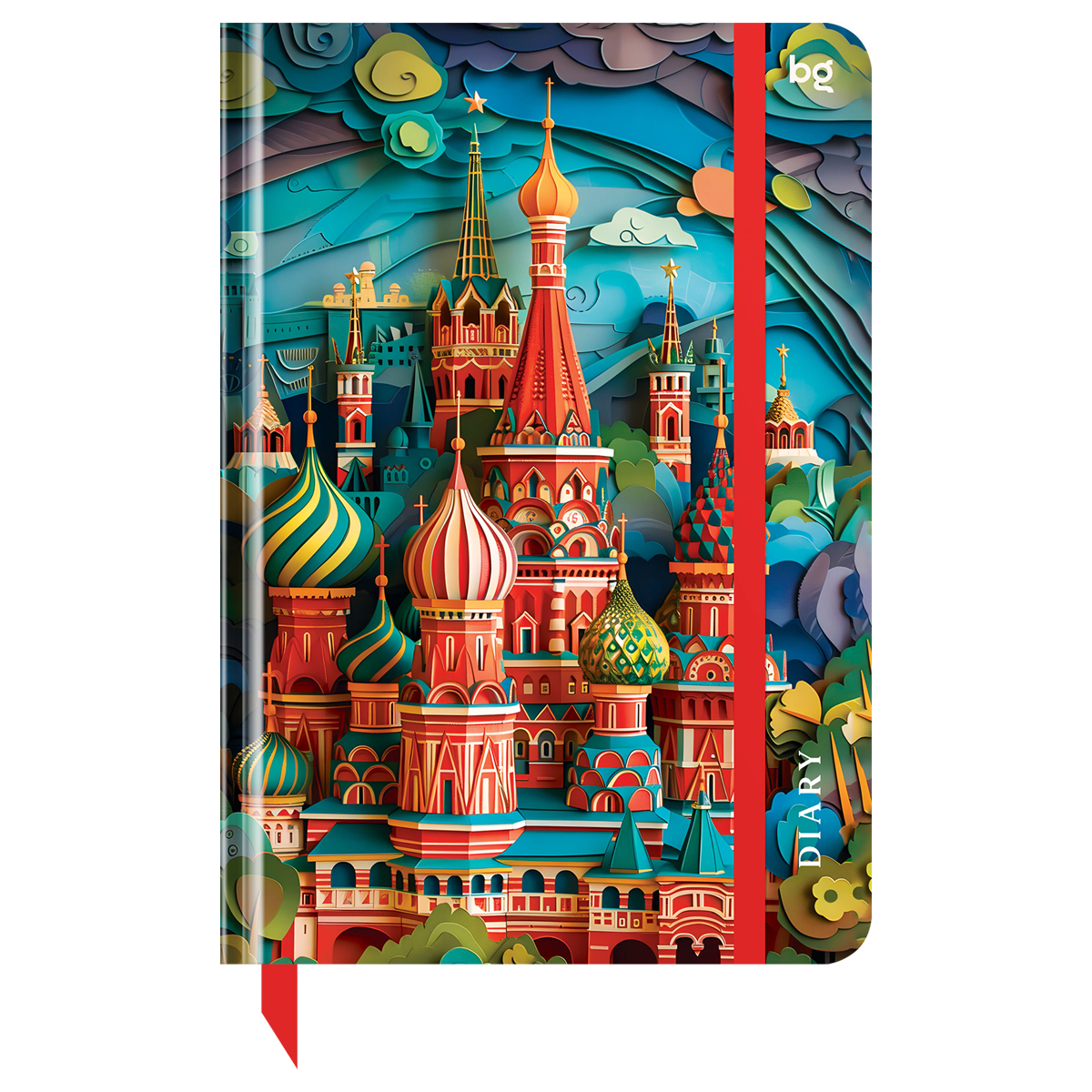 превью Ежедневник недатированный А5, 136л., 7БЦ BG «Paper Art. Moscow», матовая ламинация, выборочный лак
