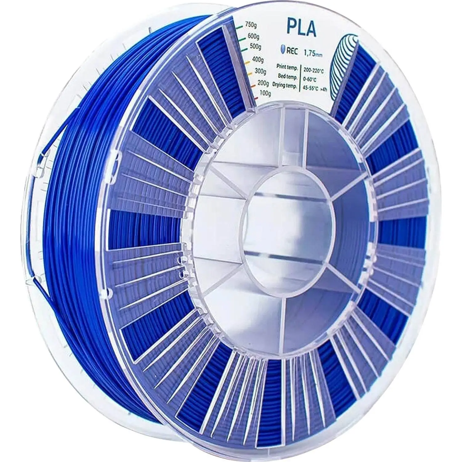 превью Пластик PLA для 3D-принтера Rec синий матовый 1.75 мм 0.75 кг
