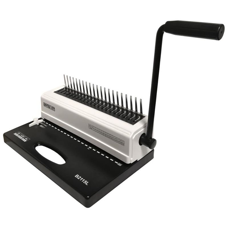 превью Брошюровщик Office Kit «B2115L» пластиковая пружина, перфорация 15л., переплет 450л. 