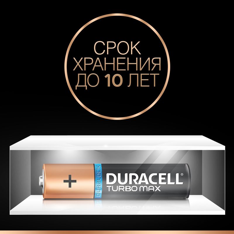 Батарейки Duracell Turbo AAA/286/LR03, 1.5В, алкалиновые, 2 шт. в блистере