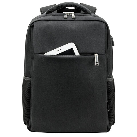 Рюкзак BRAUBERG FUNCTIONAL с отделением для ноутбука, USB-порт, багажная лента, Firm, 43×30x15 см
