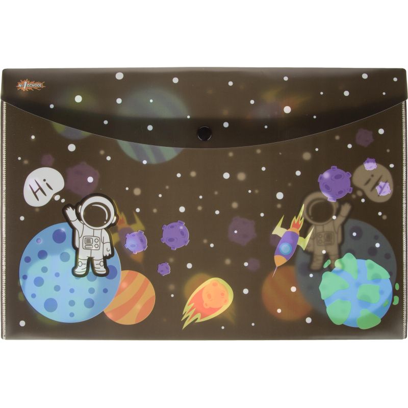 Папка-конверт на кнопке А4 №1 School Space time 2шт/уп