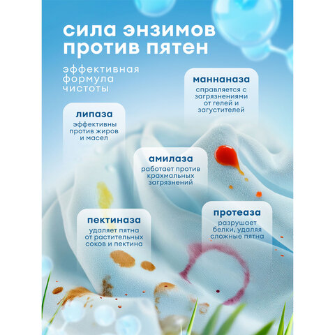 Гель для стирки белья концентрированный, c пятновыводителем, гипоаллергенный, 5 л, CRISPI by GRASS