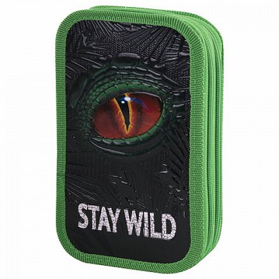 Пенал ЮНЛАНДИЯ2 отделениеламинированный картонконгрев19×11 см«Stay wild»270889