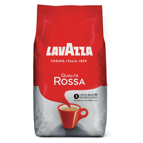Кофе в зернах LAVAZZA «Rossa», 1000 г, вакуумная упаковка