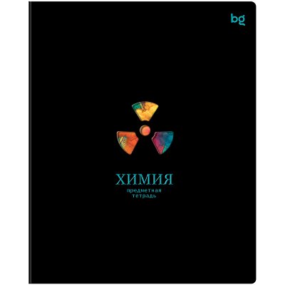 Тетрадь предметная 48л. BG «Информационное поле» - Химия, soft-touch ламинация, выб. лак
