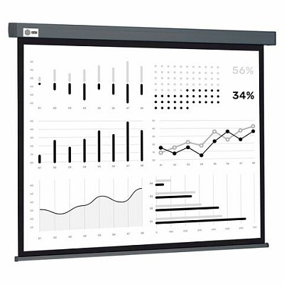 Экран Cactus Wallscreen CS-PSW-180X180-SG, 180×180 см, 1:1, настенно-потолочный, серый