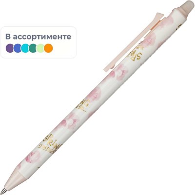 Ручка гелевая автомат. MG Sakura Time, стир., д. ш.0.7 мм, син, асс