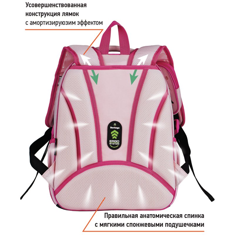Ранец Berlingo Expert Plus «Princess» 38×29×15см, 2 отделения, 2 кармана, анатомическая спинка