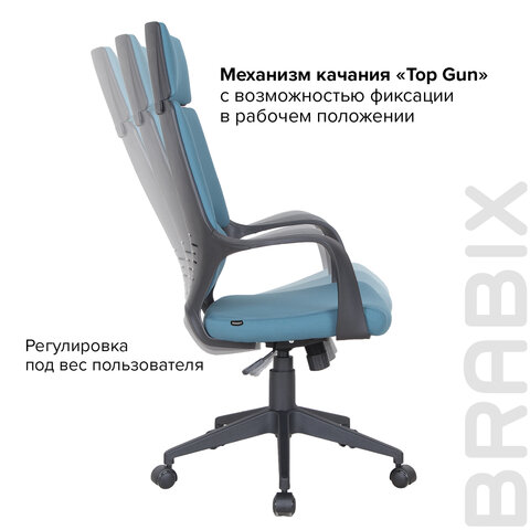 Кресло офисное BRABIX PREMIUM «Prime EX-515», ткань, голубое