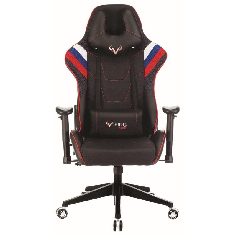Кресло игровое Viking 4 Aero черное/красное/синее/белое (пласитик/искусственная кожа/ткань)