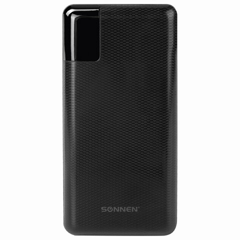 Аккумулятор внешний 20000 mAh SONNEN POWERBANK Q60P БЫСТРАЯ ЗАРЯДКА, 2USB, литий-полимерный