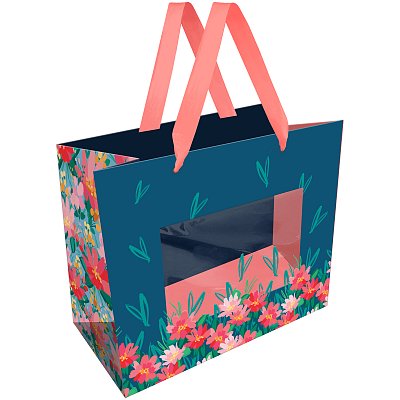 Пакет подарочный 23×18×10см MESHU «Bouquet», матовая ламинация