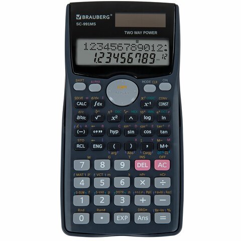 Калькулятор инженерный BRAUBERG SC-991MS (157×82 мм)401 функция10+2 разрядовдвойное питание271724