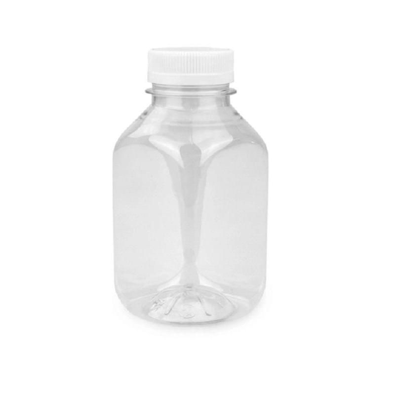 Бутылка с крышкой пластиковая прозрачная 300 мл с широким горлом (250 .