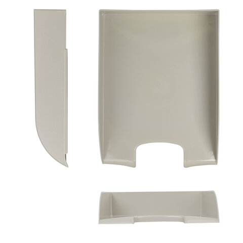 Лоток горизонтальный для бумаг BRAUBERG «Office style», 320×245×65 мм, серый, 237287