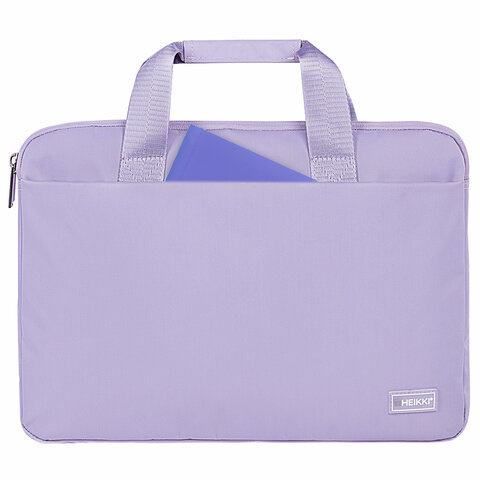Сумка портфель HEIKKI ULTRA (ХЕЙКИ) с отделением для ноутбука 15.6", Lavender, лавандовая, 28×39х3 см