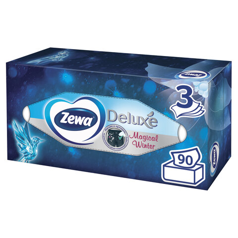 Салфетки Zewa Soft (20×20,5см, 3-слойные, белые, 90 штук)