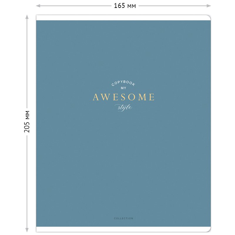 Тетрадь 80л., А5, клетка ArtSpace «Моноколор. Awesome style»