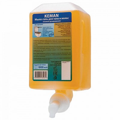 Картридж с жидким мылом-пеной для тела и волос (Kimberly-Clark Aquarius), 1 л, KEMAN