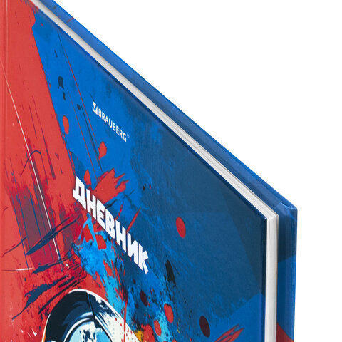 Дневник 1-4 класс 48 л., твердый, BRAUBERG, глянцевая ламинация, с подсказом, «Футбол»