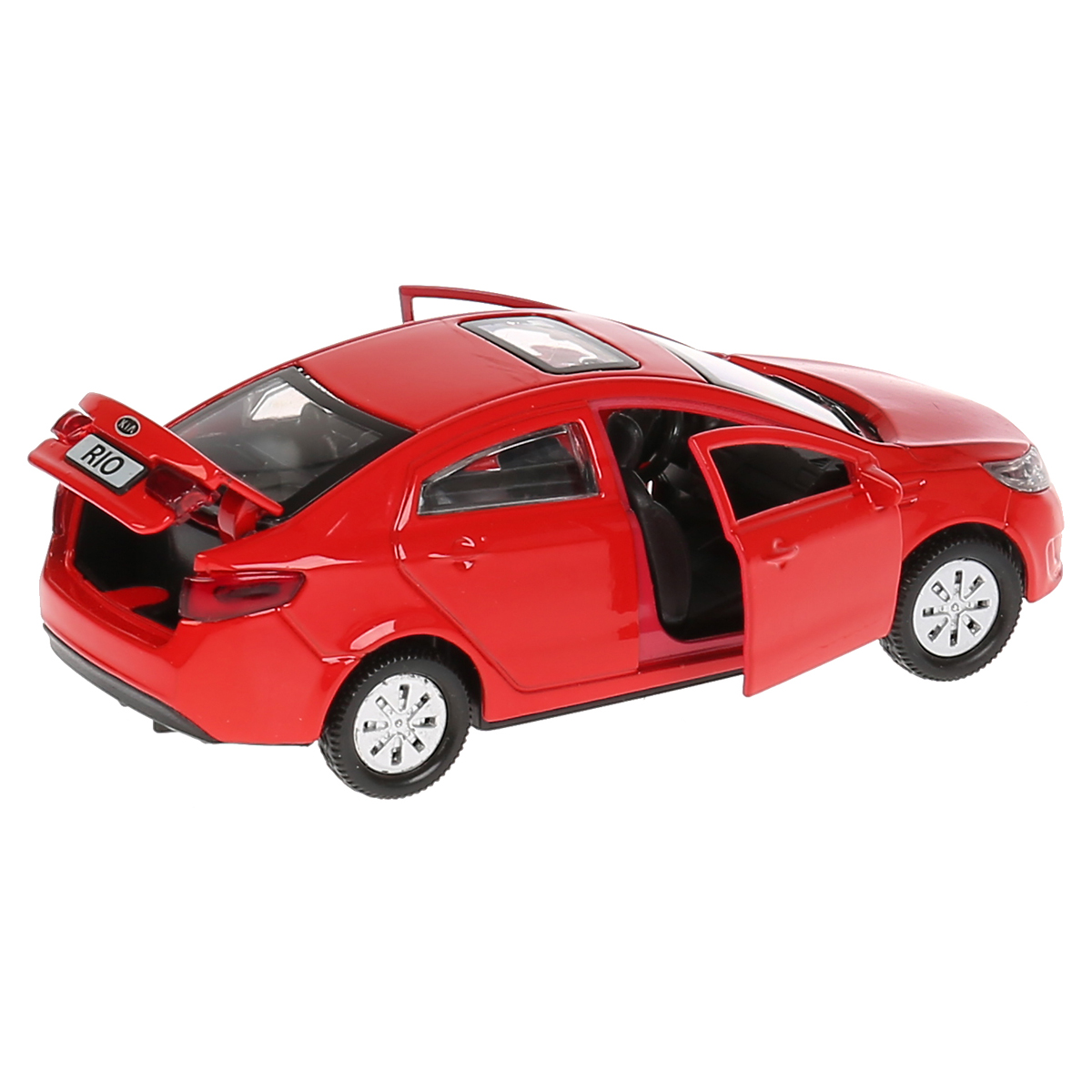 Машина игрушечная Технопарк «Kia Rio», KIA, металл., 12см, красный, инерционная, с подвижными элементами