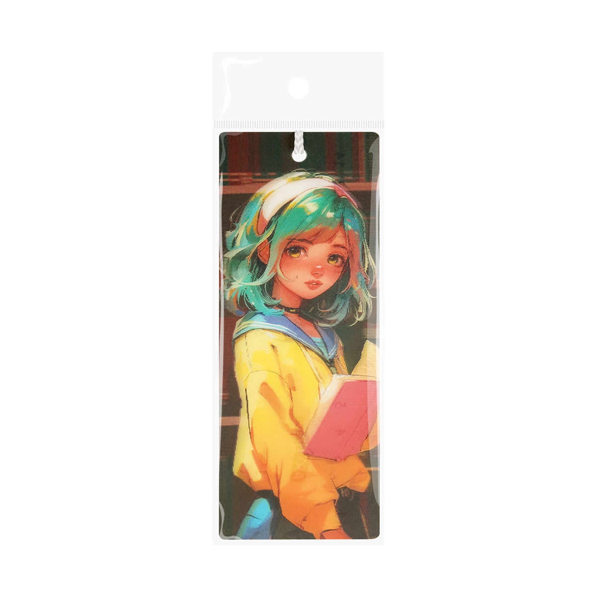 Закладка для книг 3D с линейкой, 150×55мм, ArtSpace «Anime girl», декоративный шнурок