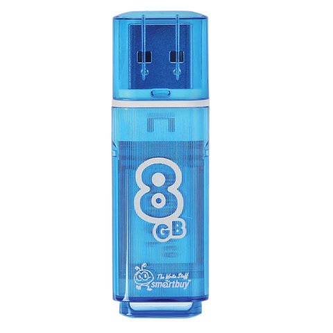 превью Флеш-память SmartBuy Glossy series 8Gb USB 2.0 голубая