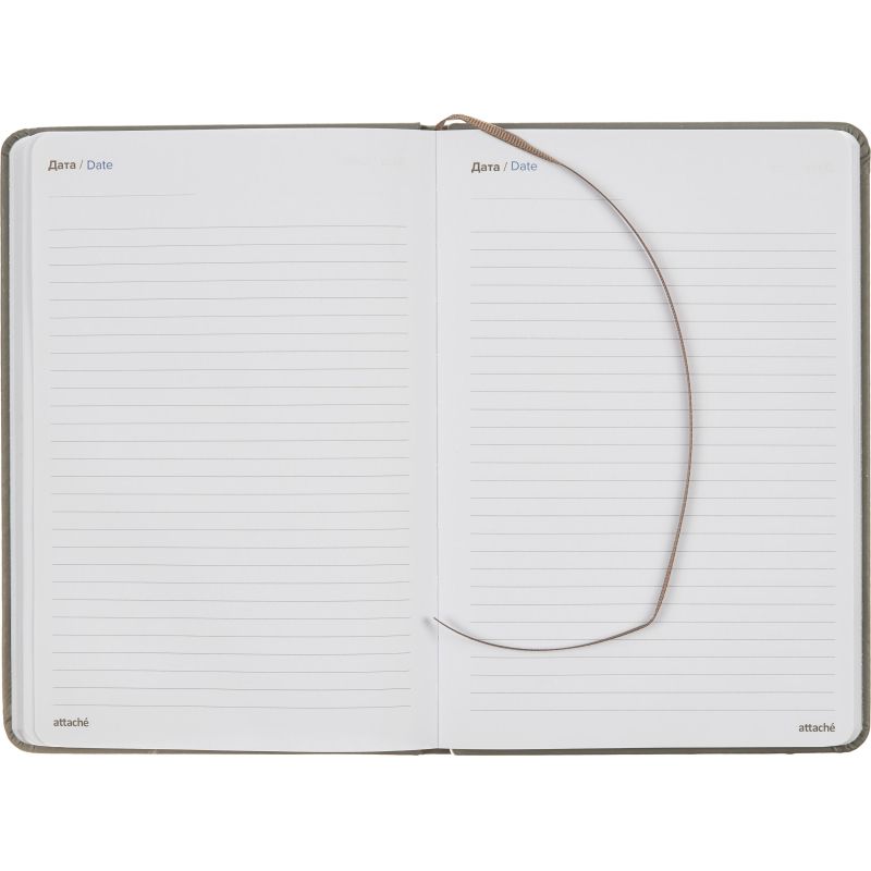 Ежедневник недатированный серый, А5.140×200мм, 136 л. ATTACHE